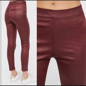 NWT Free People Faux Leather Vegan Leggings 26